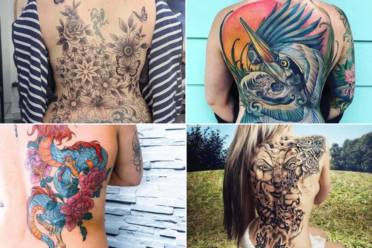 40+ back tattoos for women that will definitely turn heads - Legit.ng